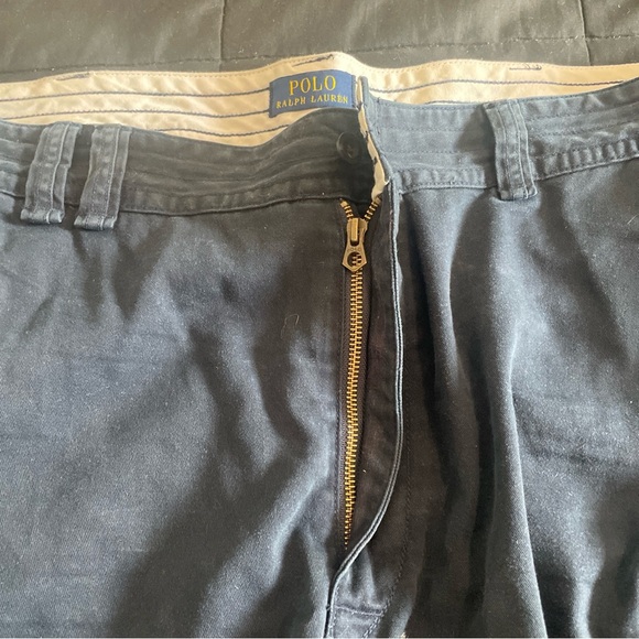 Polo Ralph Lauren Cargo Shorts Men’s 44B Blue White Pinstriped Classic Cargo - Picture 5 of 8